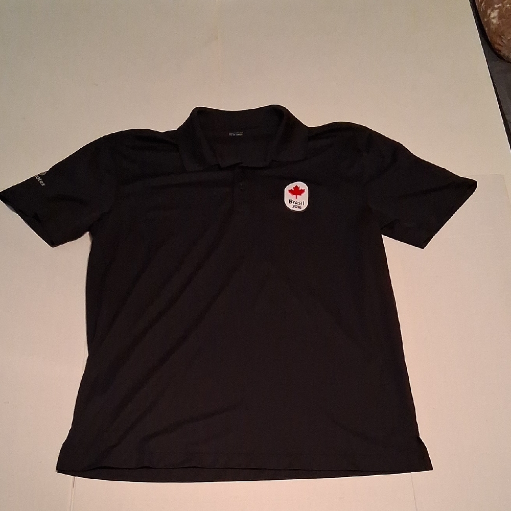 Brasil 2016 Black Polo Shirt with Canada Emblem - Picture 3 of 12